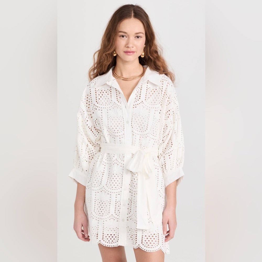 Elegant White Eyelet Women's Coat- NWT